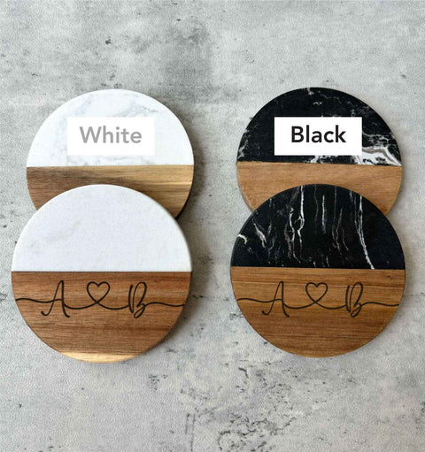 Cutting Board and Coaster Set – The Perfect Personalized Kitchen Bundle - Mersam Designs