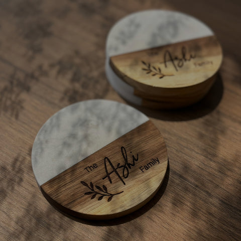 Marble/Wood Coaster