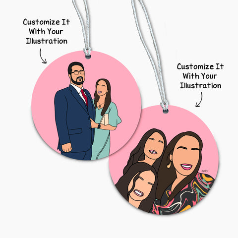 Medal with 2 Customized Illustrations - Mersam Designs