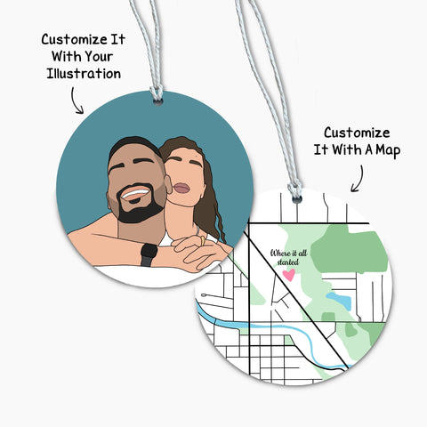 Medal with Customized Illustration and Map - Mersam Designs