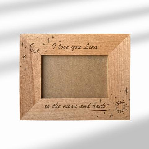 "I Love You" Wood Photo Frame